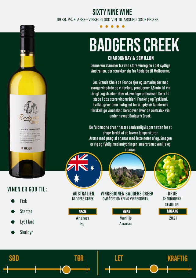 Badgers Creek - Chardonnay & Semillon